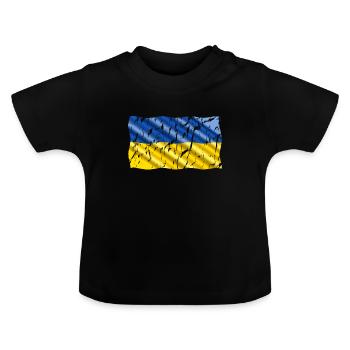 Ukraine - T-shirt bio col rond Bébé - noir - Devant