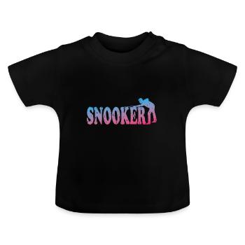 snooker - Baby Organic T-Shirt with Round Neck - black - Front