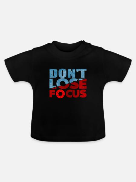Fotografie Fokus - Baby Bio-T-Shirt mit Rundhals - Schwarz
