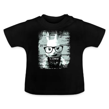 Prison rabbit funny - Baby Organic T-Shirt with Round Neck - black - Front