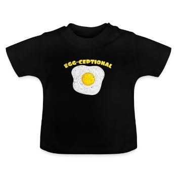 Egg-Ceptional | Oeufs oeufs oeufs - T-shirt bio col rond Bébé - noir - Devant