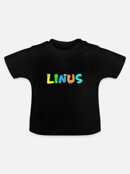Linus - Baby Bio-T-Shirt mit Rundhals - Schwarz