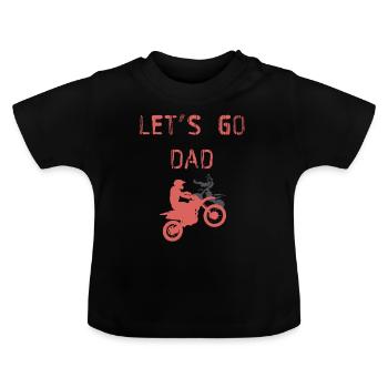 laisse aller papa - T-shirt bio col rond Bébé - noir - Devant