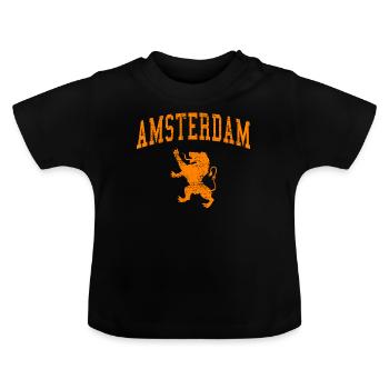 Amsterdam - Baby Bio-T-Shirt mit Rundhals - Schwarz - Vorne