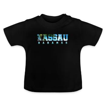 Bahamas Nassau Bahamas Nassau - Baby Organic T-Shirt with Round Neck - black - Front