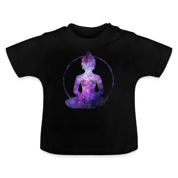 BUDDHA - Baby Bio-T-Shirt mit Rundhals - Schwarz - Vorne