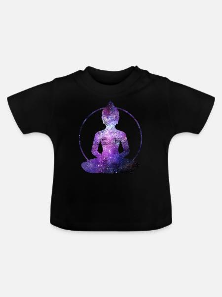 BUDDHA - Baby Bio-T-Shirt mit Rundhals - Schwarz