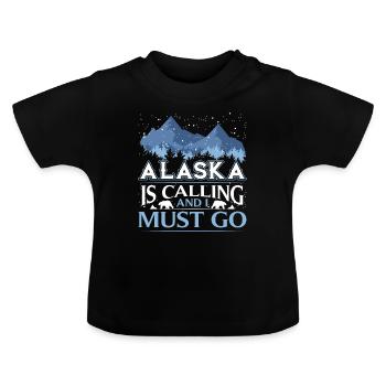 Alaska Winter Vacation Vacation Polar Bear Gift - Baby Organic T-Shirt with Round Neck - black - Front