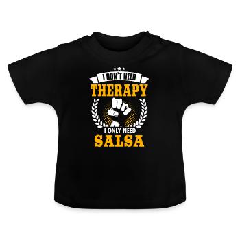 salsa - T-shirt bio col rond Bébé - noir - Devant