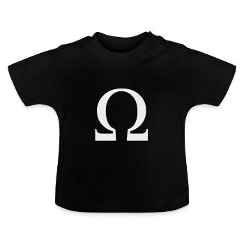 Vintage Omega Symbol Gift Greek Alphabet Sorority - Baby Organic T-Shirt with Round Neck - black - Front