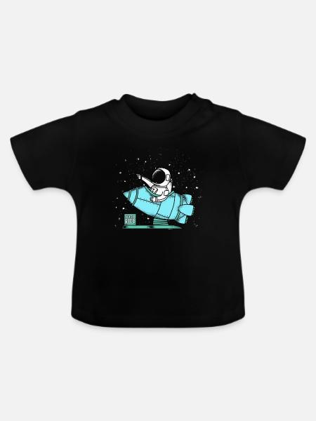 Raumfahrt Geschenk - Baby Bio-T-Shirt mit Rundhals - Schwarz