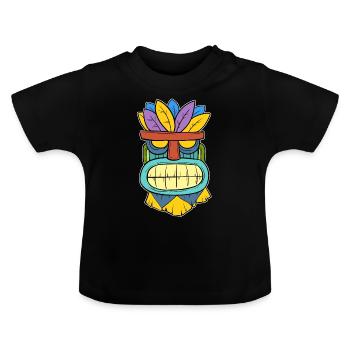 Masque Tikki Tiki Hawaii Hawaii Cadeau - T-shirt bio col rond Bébé - noir - Devant