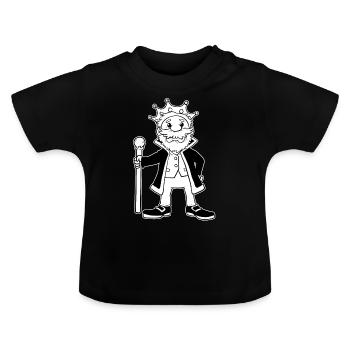 Roi Royal Majesty Crown Royal Gift - T-shirt bio col rond Bébé - noir - Devant