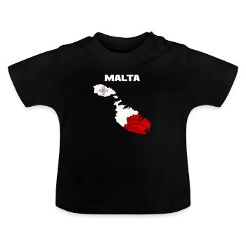 Malte - T-shirt bio col rond Bébé - noir - Devant