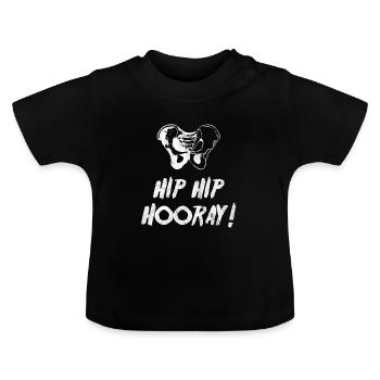 Hip Hip Hourra - T-shirt bio col rond Bébé - noir - Devant