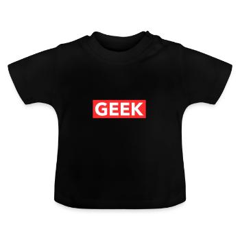 Geek - Baby Bio-T-Shirt mit Rundhals - Schwarz - Vorne
