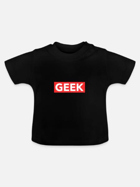 Geek - Baby Bio-T-Shirt mit Rundhals - Schwarz