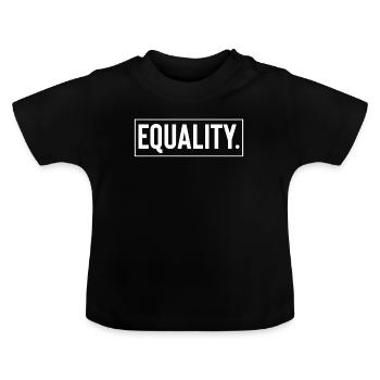 Equality - Baby Organic T-Shirt with Round Neck - black - Front