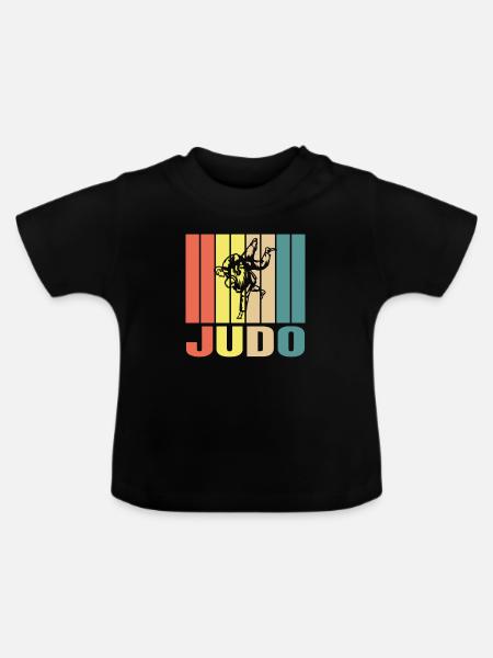 judo - T-shirt bio col rond Bébé - noir