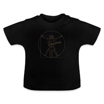 Da Vinci Rock Guitar Guitarist Retro Gift - T-shirt bio col rond Bébé - noir - Devant
