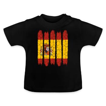 Espagne - T-shirt bio col rond Bébé - noir - Devant