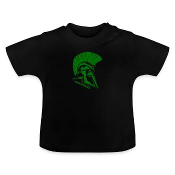 Spartans Green - Baby Organic T-Shirt with Round Neck - black - Front