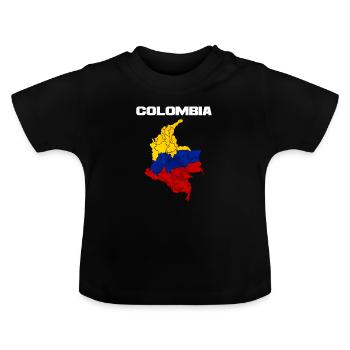 Colombie - T-shirt bio col rond Bébé - noir - Devant