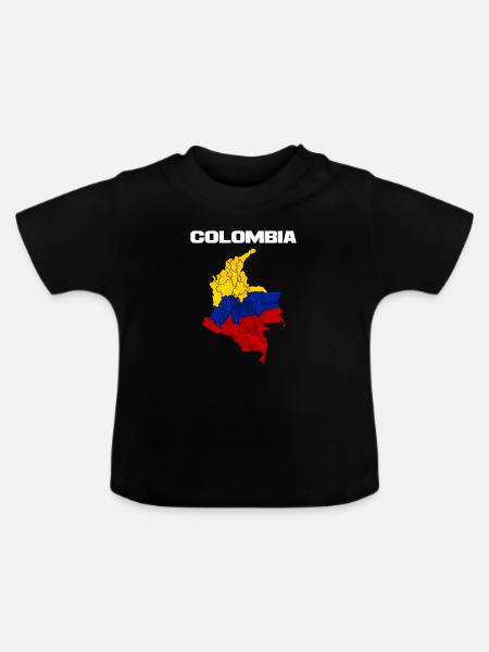 Kolumbien - Baby Bio-T-Shirt mit Rundhals - Schwarz