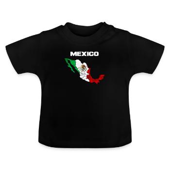 Mexiko - Baby Bio-T-Shirt mit Rundhals - Schwarz - Vorne