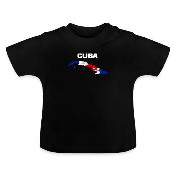 Kuba - Baby Bio-T-Shirt mit Rundhals - Schwarz - Vorne
