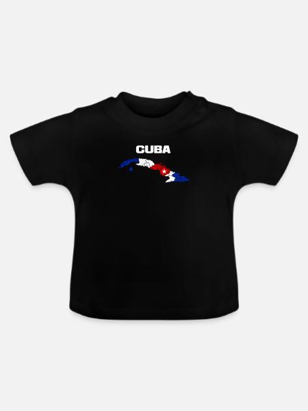 Kuba - Baby Bio-T-Shirt mit Rundhals - Schwarz