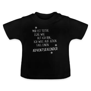 Advent calendar witty Christmas gift - Baby Organic T-Shirt with Round Neck - black - Front