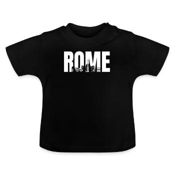 Rom - Baby Bio-T-Shirt mit Rundhals - Schwarz - Vorne