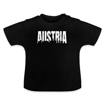 Autriche - T-shirt bio col rond Bébé - noir - Devant