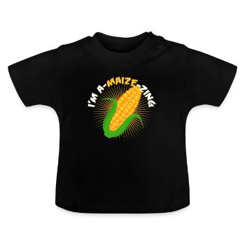 Mais - Baby Bio-T-Shirt mit Rundhals - Schwarz - Vorne