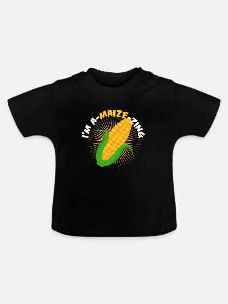 Mais - Baby Bio-T-Shirt mit Rundhals - Schwarz