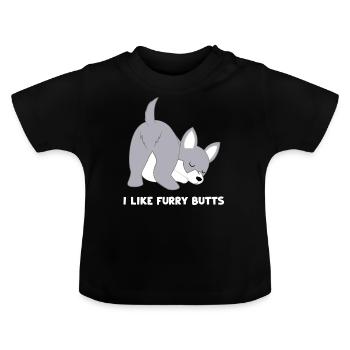 Husky - Drôle - Husky - Husky Sibérien - T-shirt bio col rond Bébé - noir - Devant