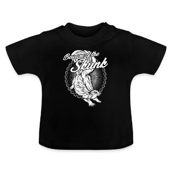 Stinktier - Baby Bio-T-Shirt mit Rundhals - Schwarz - Vorne