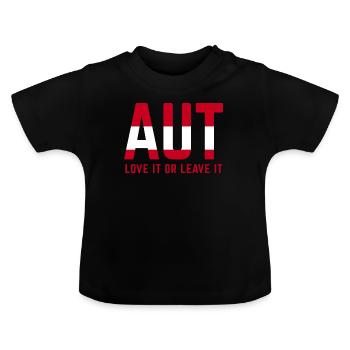Austria Ski Area Apres Ski Party Fun Gift - Baby Organic T-Shirt with Round Neck - black - Front