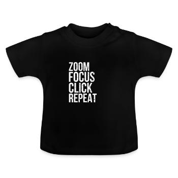 Zoom Focus Cliquez I Focus Cliquez Photographie Photographie - T-shirt bio col rond Bébé - noir - Devant