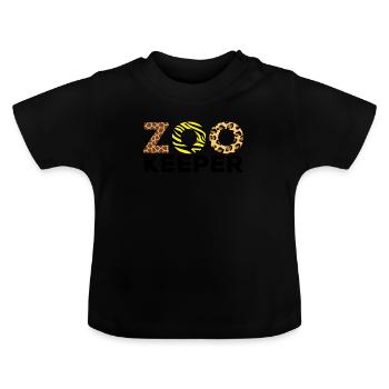 Zoo Zoowärter Zoo Afrika - Baby Bio-T-Shirt mit Rundhals - Schwarz - Vorne