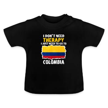 Colombie - T-shirt bio col rond Bébé - noir - Devant