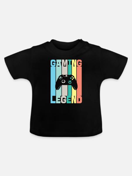 Gaming Legend - Baby Bio-T-Shirt mit Rundhals - Schwarz