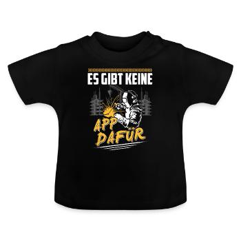 Il n'y a pas d'application pour ça - T-shirt bio col rond Bébé - noir - Devant