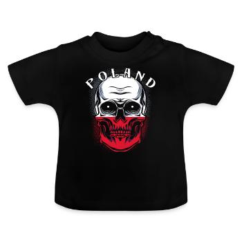 Pologne - T-shirt bio col rond Bébé - noir - Devant