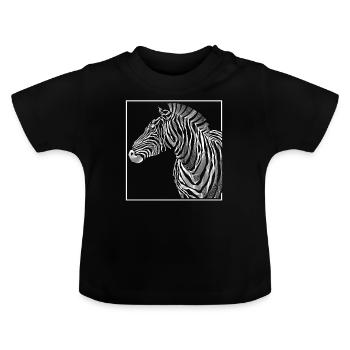 Zèbre zèbre zèbre - T-shirt bio col rond Bébé - noir - Devant