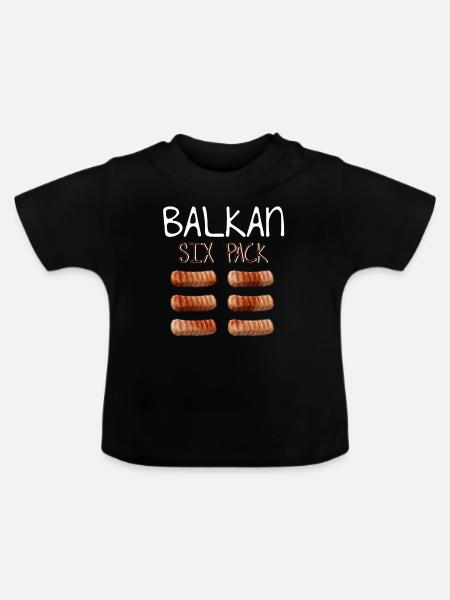 Balkan Six Pack - Balkan Style für den Ehrenmann - Baby Bio-T-Shirt mit Rundhals - Schwarz