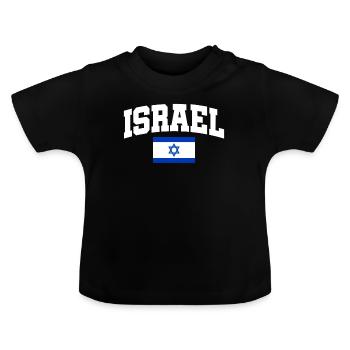 Israel - Baby Bio-T-Shirt mit Rundhals - Schwarz - Vorne
