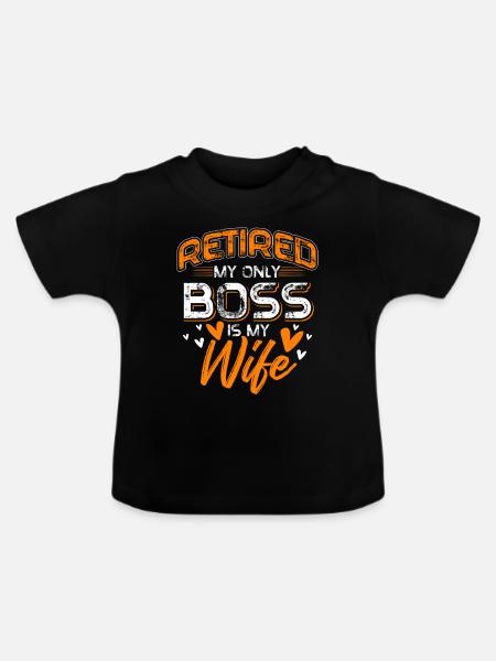 Ruhestand Chef - Baby Bio-T-Shirt mit Rundhals - Schwarz