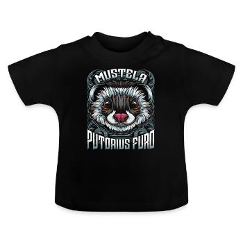 Frettchen - Baby Bio-T-Shirt mit Rundhals - Schwarz - Vorne
